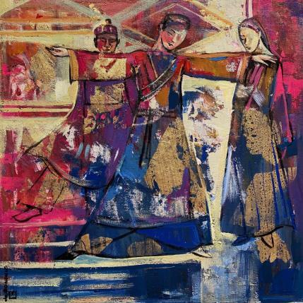 Peinture La danse par Machi | Tableau  Acrylique, Encre, Huile