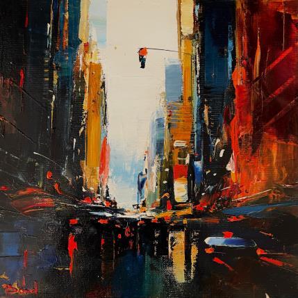 Painting Red light in the city by Bond Tetiana | Painting Figurative Oil Pop icons, Portrait