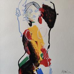 Peinture 5336 par Cressanne | Tableau Art Singulier Acrylique Nu