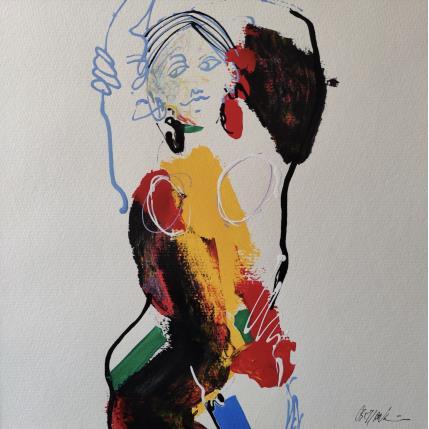 Peinture 5336 par Cressanne | Tableau Art Singulier Acrylique Nu