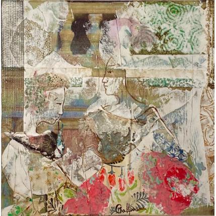 Painting Coupable ingénue by Sablyne | Painting Raw art Acrylic Portrait