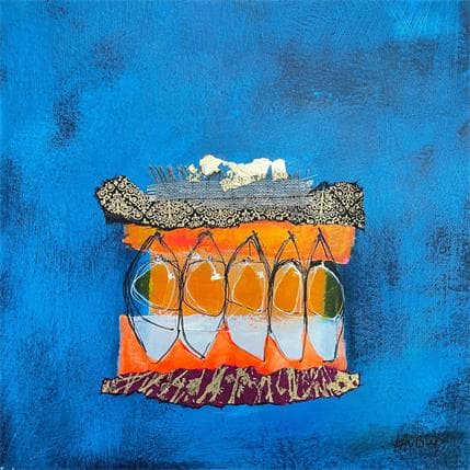 Painting La danse des voiles by Lau Blou | Painting Raw art Acrylic Minimalist