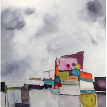 Painting Ma belle étoile by Lau Blou | Painting Abstract Acrylic Minimalist