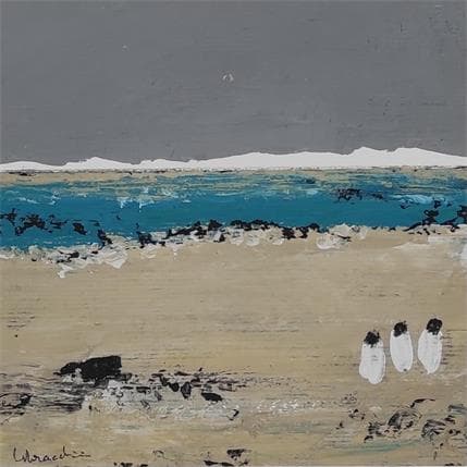 Peinture M 472 par Moracchini Laurence | Tableau Abstrait Acrylique Marine, Paysages