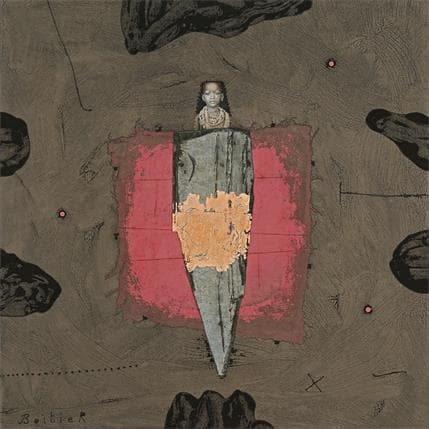 Peinture 36-96 par Boitier Thierry | Tableau Abstrait Acrylique Portraits