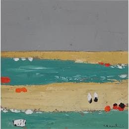 Pintura M 480 por Moracchini Laurence | Pintura Abstract Acrylic Landscapes