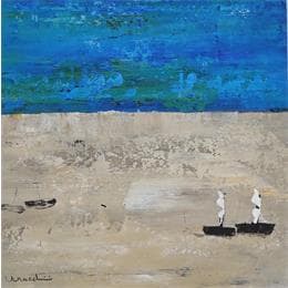 Pintura D 384 por Moracchini Laurence | Pintura Abstract Acrylic Marine, Pop icons