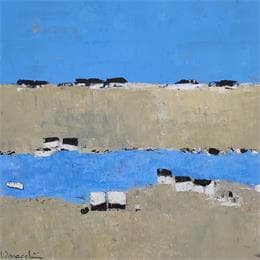 Pintura D 386 por Moracchini Laurence | Pintura Abstract Acrylic, Oil Landscapes, Pop icons