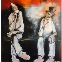 Pintura Comment va le monde ? por Signamarcheix Bernard | Pintura Figurative Acrylic, Oil Life style