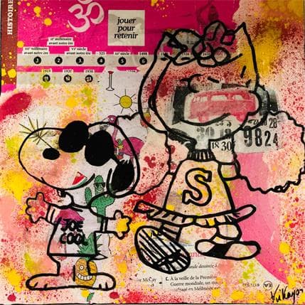 Peinture Snoopy and Co par Kikayou | Tableau Figuratif Graffiti Icones Pop, Portraits
