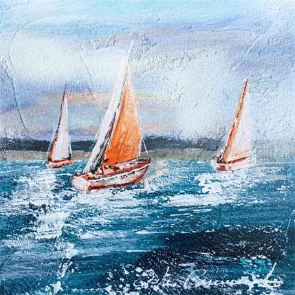 Gemälde Le long de la côte von Ortis-Bommarito Nicole | Gemälde Figurativ Acryl Marine, Pop-Ikonen