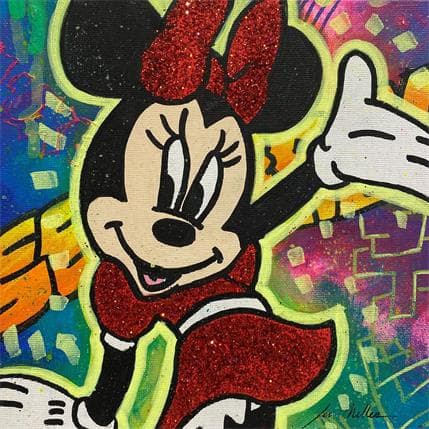 Peinture Minnie Glitters  par Miller Jen  | Tableau Street Art icones Pop