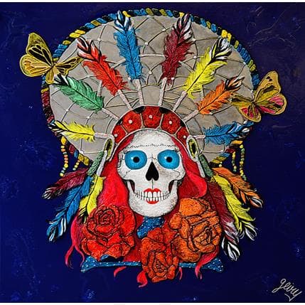 Peinture Baby Sioux par Geiry | Tableau Figuratif Acrylique Portraits