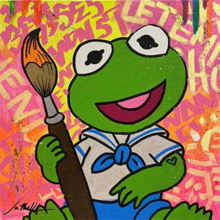Peinture Baby Kermit par Miller Jen  | Tableau Street Art icones Pop