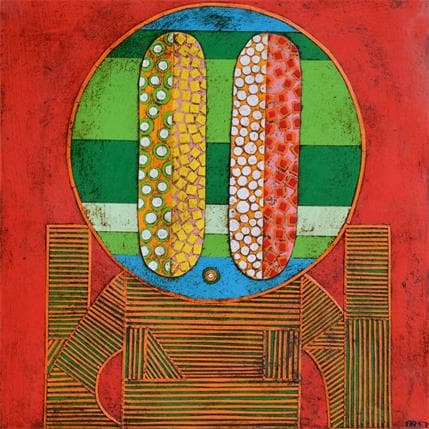 Peinture Chiquitos Nuevos 6 par Ortiz Gustavo | Tableau Art Singulier Carton, Collage Portraits