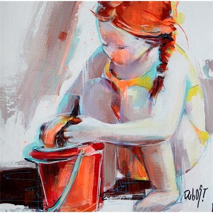 Peinture Les sables d'Olenne par Dubost | Tableau Figuratif Huile Scènes de vie