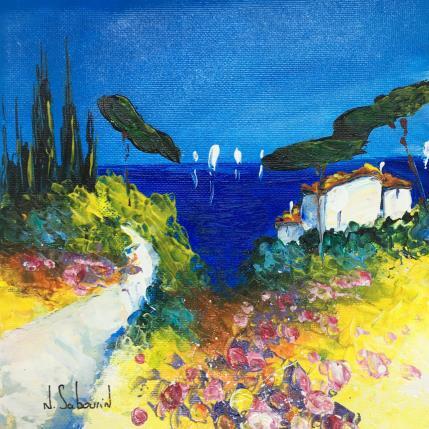 Peinture A l'ombre des pins 1 par Sabourin Nathalie | Tableau  Huile