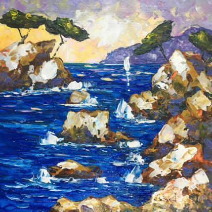 Peinture Sur la côte du Morbihan par Sabourin Nathalie | Tableau Figuratif Huile Icones Pop