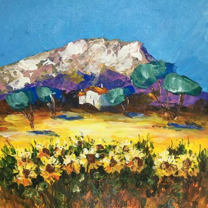 Painting Champs de tournesols by Sabourin Nathalie | Painting Figurative Oil Pop icons