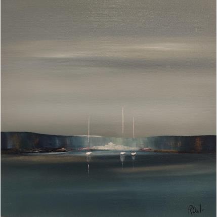 Peinture Horizon marin 32 par Roussel Marie-Ange et Fanny | Tableau Impressionnisme Huile Marine, Minimaliste, Paysages
