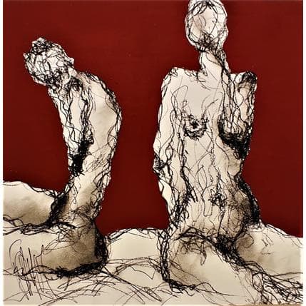 Peinture Charlotte par Sahuc François | Tableau Figuratif Acrylique Nu