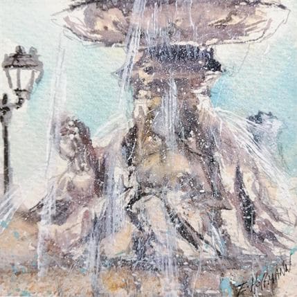 Peinture Troyes 41 par Hoffmann Elisabeth | Tableau Figuratif Aquarelle Urbain