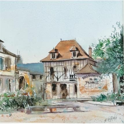 Peinture Troyes 29 par Hoffmann Elisabeth | Tableau Figuratif Aquarelle Urbain