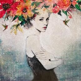 Peinture Con esa mirada par Bofill Laura | Tableau Figuratif Acrylique Portraits