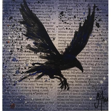 Peinture L'envol par S4m | Tableau Street Art Acrylique Animaux