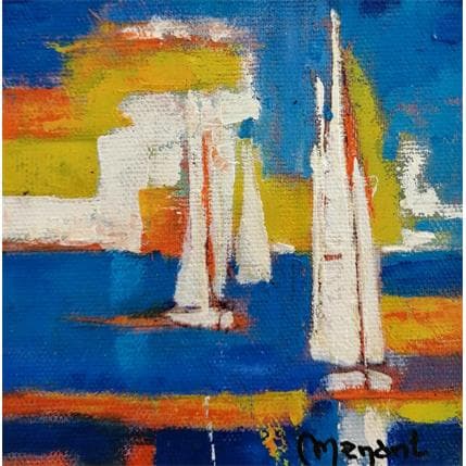 Peinture Départ au bleu par Menant Alain | Tableau  Acrylique