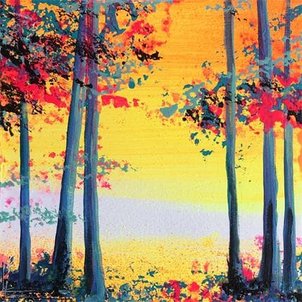 Peinture Là où le soleil brille par Locoge Alice | Tableau Figuratif Acrylique Paysages