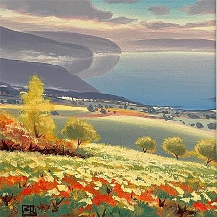 Peinture Looking at the sea II par Requena Elena | Tableau Figuratif Huile Icones Pop