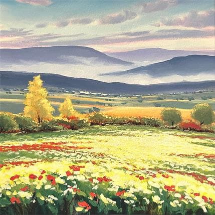 Peinture Mountain's freshness par Requena Elena | Tableau  Huile