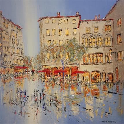 Peinture Petite pluie par Rousseau Patrick | Tableau Figuratif Huile Vues urbaines