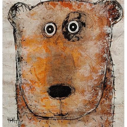 Peinture Ours des neiges par Maury Hervé | Tableau Figuratif Animaux