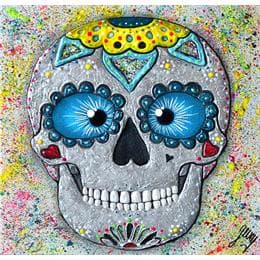 Peinture Calavera par Geiry | Tableau Art Singulier