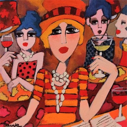 Peinture Le bar par Fauve | Tableau Figuratif Acrylique Scènes de vie