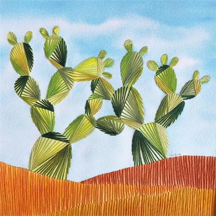 Peinture Two good friends par Vazquez Laila | Tableau Figuratif Aquarelle Paysages