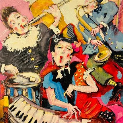 Peinture Le joyeux trio par Garilli Nicole | Tableau