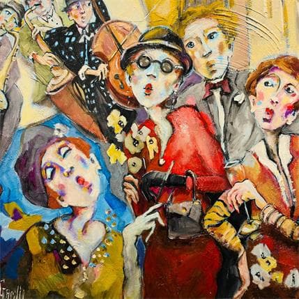 Peinture Soirée des années folles par Garilli Nicole | Tableau