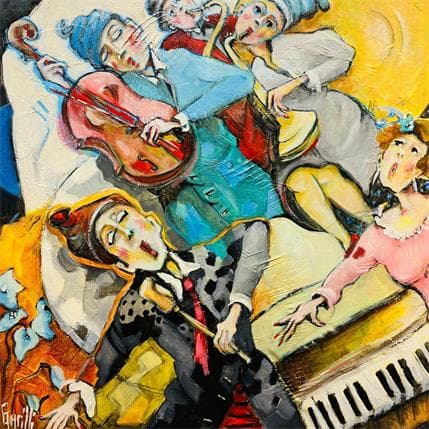 Peinture Le quintette endiablé par Garilli Nicole | Tableau