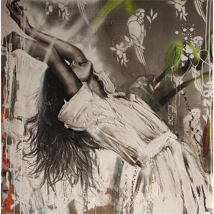 Peinture Je m'abandonne par Desserle Cecile | Tableau Figuratif Huile Portraits