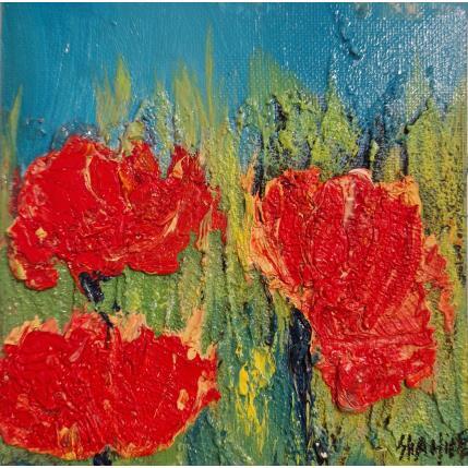 Peinture Champ fleure par Shahine | Tableau  Huile