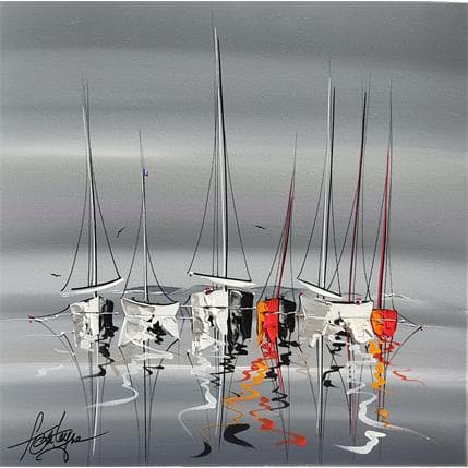 Peinture La Mer ce soir par Fonteyne David | Tableau Figuratif Acrylique, Huile Marine