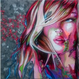 Painting Collection Lady Mystic 1 by Medeya Lemdiya | Painting Pop-art Acrylic, Metal, Oil Pop icons, Portrait