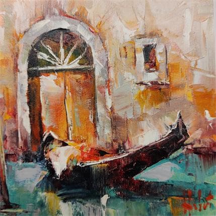 Peinture La gondole par Hébert Franck | Tableau  Huile