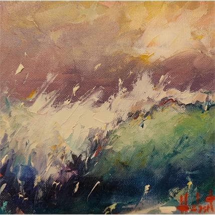 Peinture Vague par Hébert Franck | Tableau Figuratif Huile Marine, Paysages