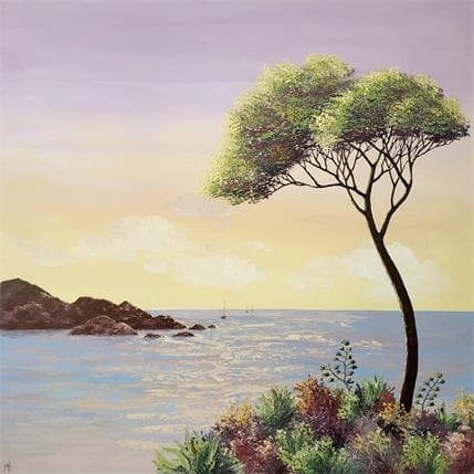 Peinture Contemplation par Blandin Magali | Tableau Figuratif Huile Marine, Paysages