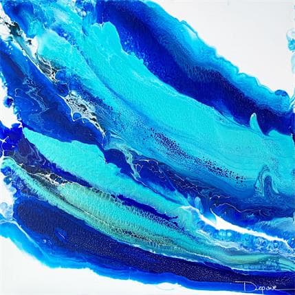 Painting Profondeurs Marines (VO5) by Depaire Silvia | Painting Abstract Acrylic Minimalist