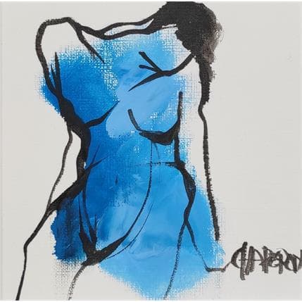 Peinture Mon refuge 1 par Chaperon Martine | Tableau Figuratif Acrylique Nu